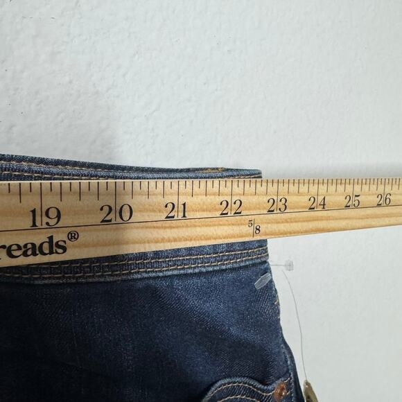 Lucky Brand Women’s 24W Georgia Denim Shorts Blue Easy Fit Mid Rise Raw Hem NWT‎ - Picture 8 of 10